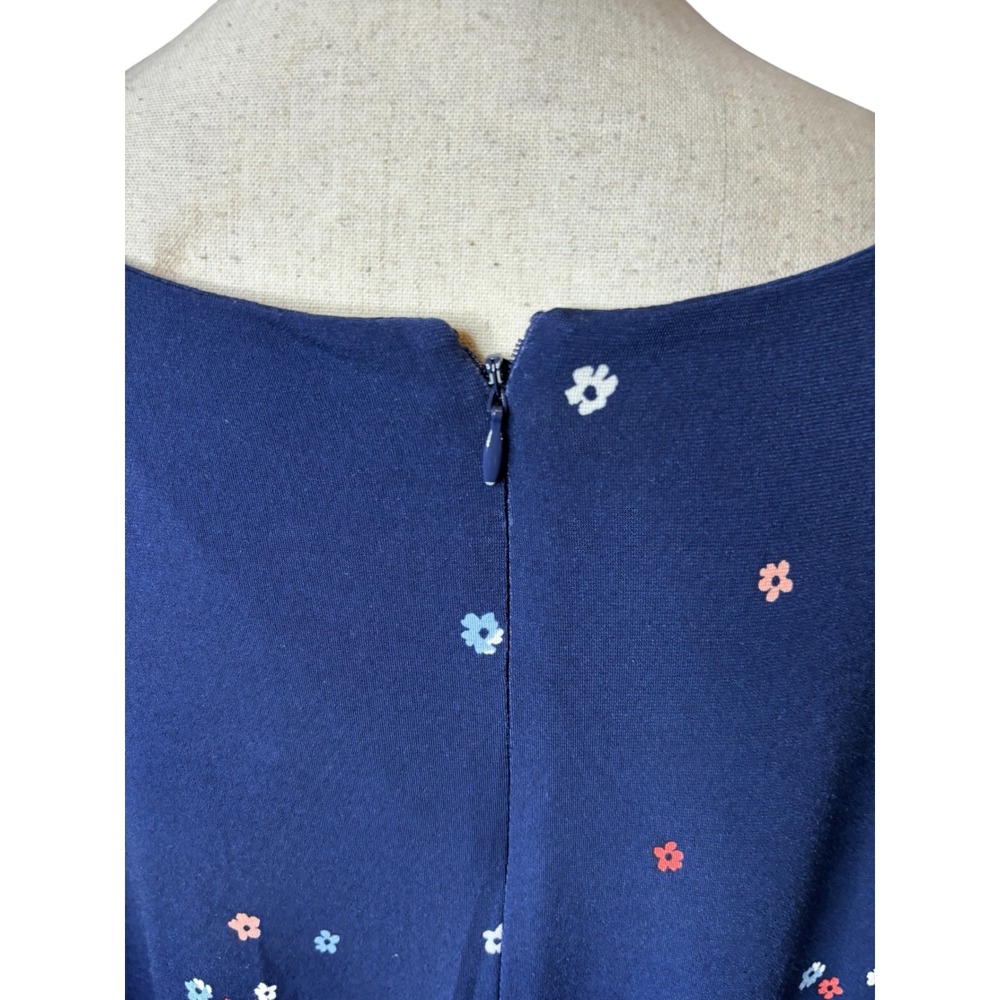 Michael Kors Navy Blue Floral Ditsy Print Shift Dress Womens 3X Plus Size - Picture 6 of 12